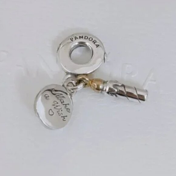 New Pandora S925 ALE Happy Birthday Celebration Candle Make a Wish Dangle Charm - Picture 2 of 5